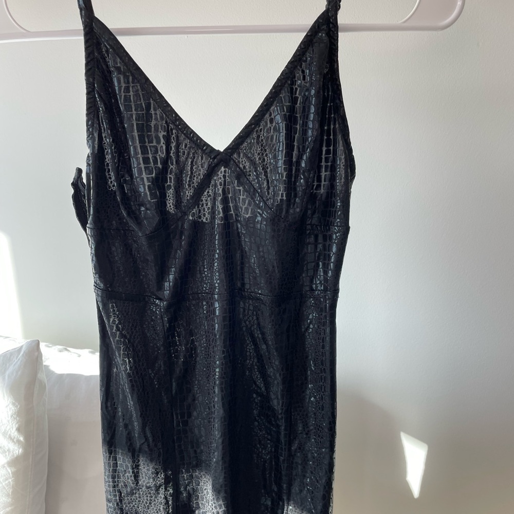 Black Snake Skin Dress